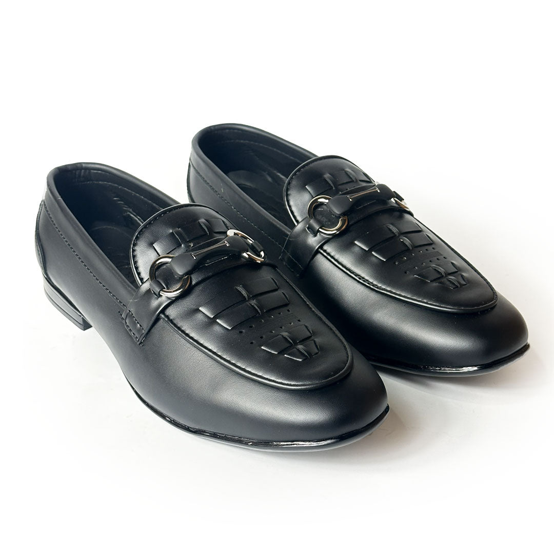 Regal Buckle Black Loafers