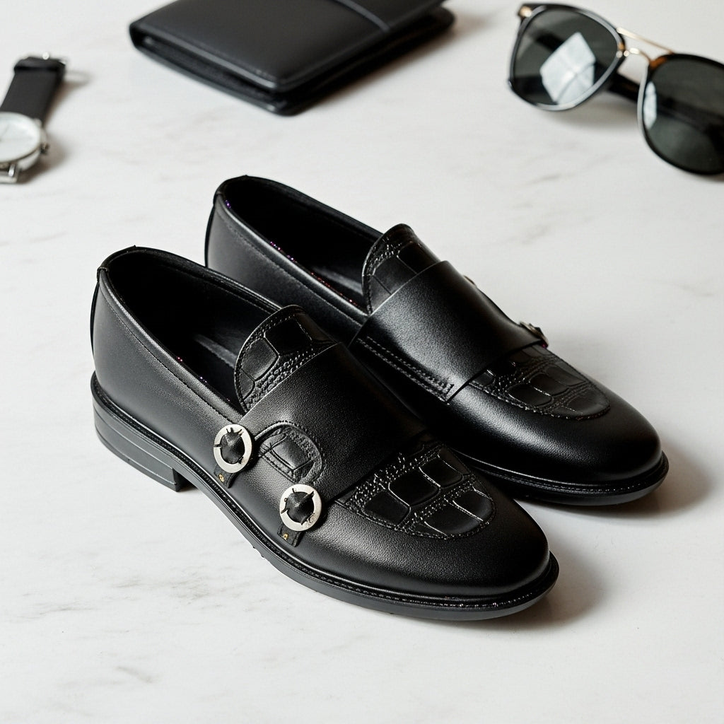 Monk Strap Black Loafer