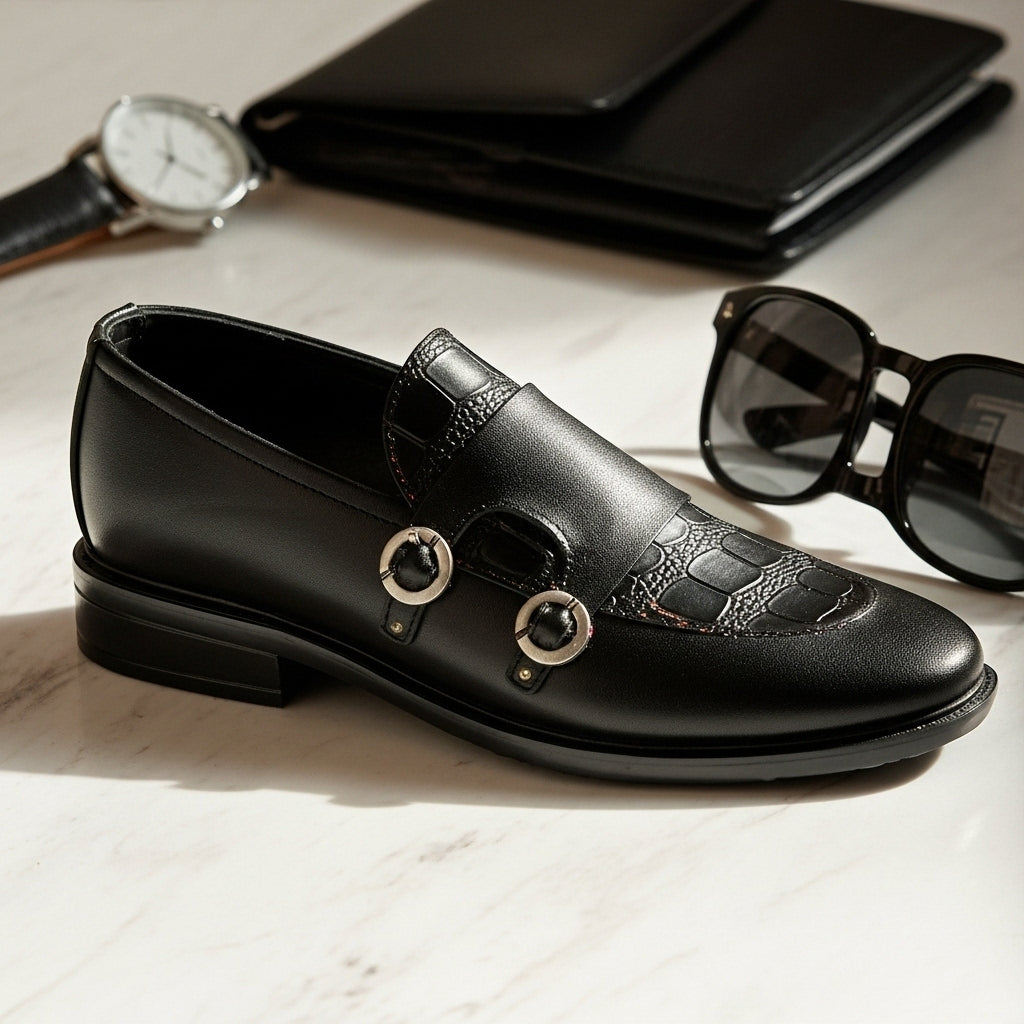 Monk Strap Black Loafer