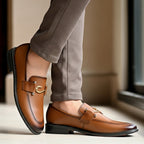 Shaded Brown Loafer HandMade Article With Comfortable Rubber Sole