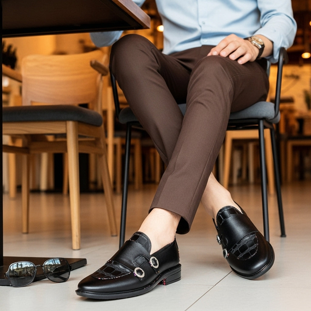 Monk Strap Black Loafer
