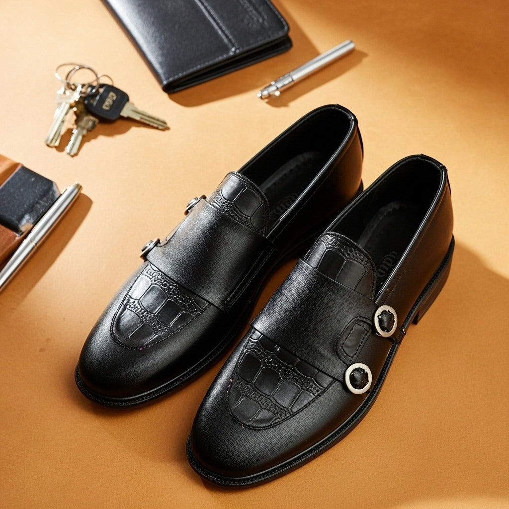 Monk Strap Black Loafer